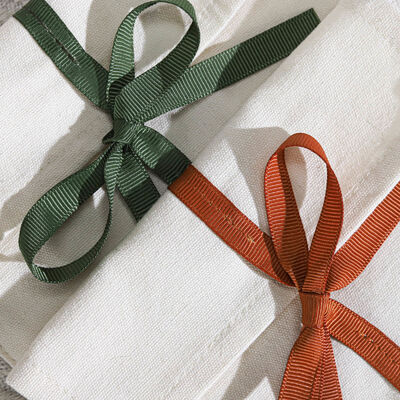 Organic Canvas Cosmetic Perfume Storage Pouch With Bow Personalized Canvas Envelope Gift Packaging Bag