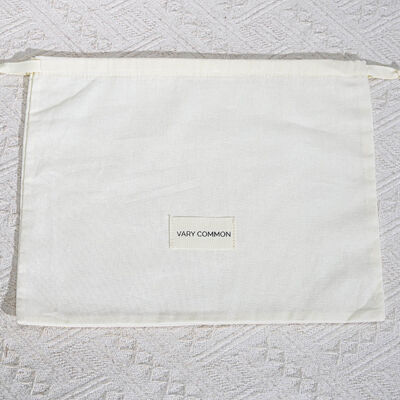 Reusable Organic Muslin Cotton Drawstring Dust Bag With Fabric Label Custom Cotton Cosmetic Underwear Storage Drawstring Bag