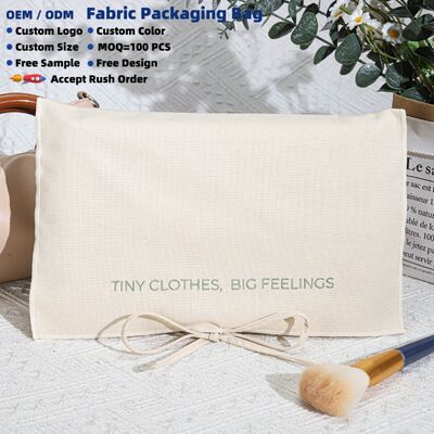 Ribbon Twill Cotton Envelope Bag Recyclable Washable for Clothes