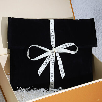Luxury Black Suede Clothing Book Hair Extension Packing Envelope Bag Custom Design Velvet Envelope Gift Pouch