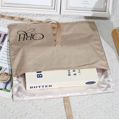 Super Soft Velvet Scarf Garment Packing Pouch With Ribbon Custom Logo Printed Velvet Clothing Gift Envelope Bag