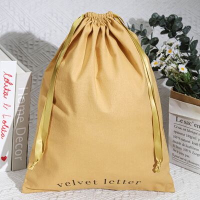 Muslin Cotton Dust Bag Drawstring Jewelry Pouch Eco Friendly 20x30cm