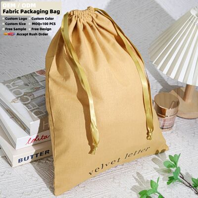 Muslin Cotton Dust Bag Drawstring Jewelry Pouch Eco Friendly 20x30cm