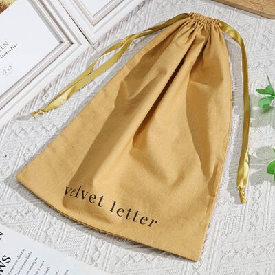 Muslin Cotton Dust Bag Drawstring Jewelry Pouch Eco Friendly 20x30cm