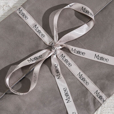 Custom Grey Velvet Garment Packing Envelope Pouch With Bow High End Suede Envelope Gift Bag