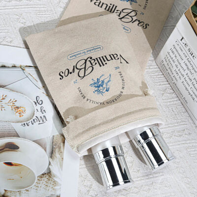 Organic Jute Coffee Beans Candle Drawstring Storage Bag Customized Jute Drawstring Dust Pouch