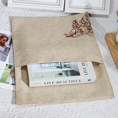 Large Capacity Thick Jute Envelope Gift Bag With Screen Printed Logo Organic Jute Clothing Handbag Packing Envelope Pouch