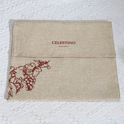 Large Capacity Thick Jute Envelope Gift Bag With Screen Printed Logo Organic Jute Clothing Handbag Packing Envelope Pouch