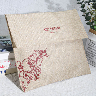 Large Capacity Thick Jute Envelope Gift Bag With Screen Printed Logo Organic Jute Clothing Handbag Packing Envelope Pouch
