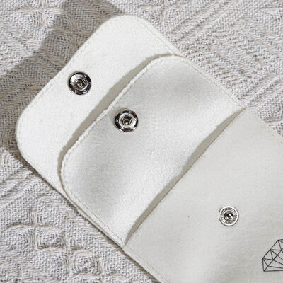 Customized Velvet Jewelry Accessories Mirror Envelope Packing Pouch High End White Velvet Envelope Gift Pouch With Button