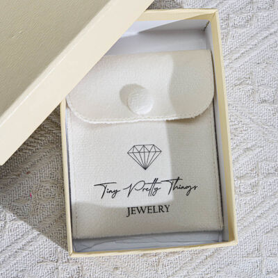 Customized Velvet Jewelry Accessories Mirror Envelope Packing Pouch High End White Velvet Envelope Gift Pouch With Button