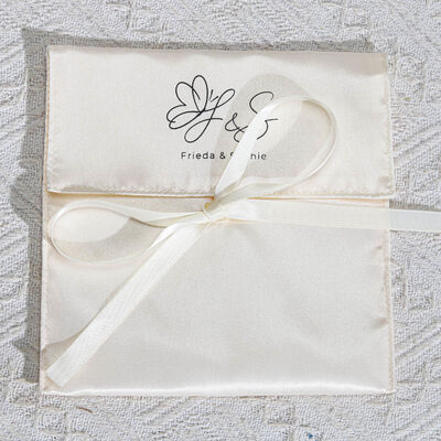 Luxury Satin Envelope Dust Bag Logo Printed for Wig Wallet Bundle Pouch