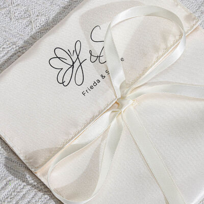 Luxury Satin Envelope Dust Bag Logo Printed for Wig Wallet Bundle Pouch