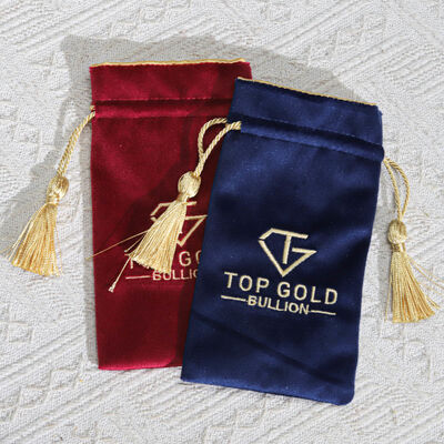High Quality Velvet Perfume Jewelry Candle Packing Bag With Logo Customized Velvet Drawstring Gift Pouch