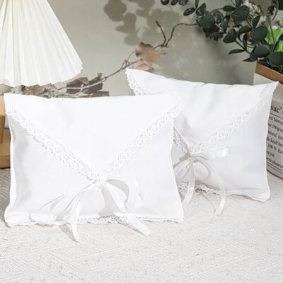 Luxury Lace Edge Cotton Linen Envelope Wedding Gift Packing Bag Custom Cotton Linen Envelope Pouch With Bow