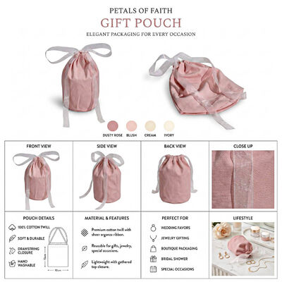 Square Bottom Canvas Cosmetic Bag Dustproof with Pink Shoe Handbag Packing