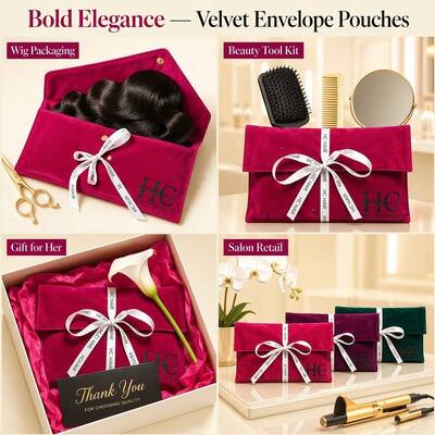 Pink Suede Flap Scarf Book Storage Pouch With Bow Custom Logo Printed Velvet Envelope Packing Bag