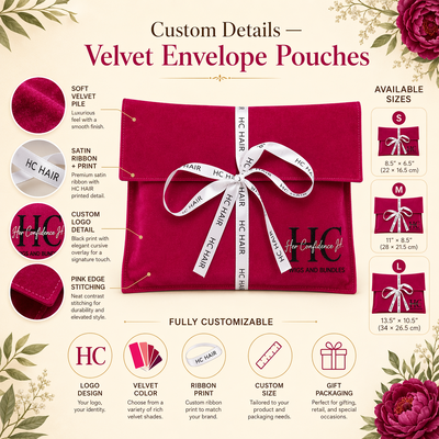 Pink Suede Flap Scarf Book Storage Pouch With Bow Custom Logo Printed Velvet Envelope Packing Bag