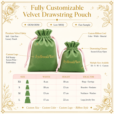 High Quality Velvet Perfume Jewelry Candle Packing Bag With Logo Customized Velvet Drawstring Gift Pouch