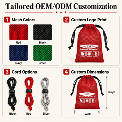 Custom Logo Printing Nylon Mesh Drawstring Dust Bag For Toiletries Red Nylon Candle Soap Storage Drawstring Pouch