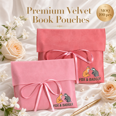 Customized Cute Pattern Suede Envelope Gift Pouch With Bow Elegant Pink Suede Envelope Hair Bundles Underwear Storage Envelope Bag