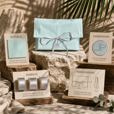 Personalized Light Green Velvet Envelope Swimsuit Underwear Flap Dust Bag Custom Embroidery Logo Velvet Envelope Gift Envelope Pouch
