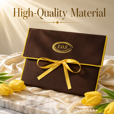Brown Cotton Twill Envelope Underwear Storage Pouch With Logo Reusable Cotton Envelope Gift Bag For Scarf Book