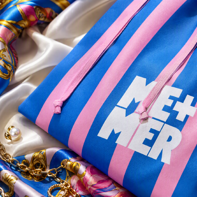 Vertical Striped Polyester Drawstring Clothing Dust Bag Custom Logo Polyester Swimsuits Socks Drawstring Pouch