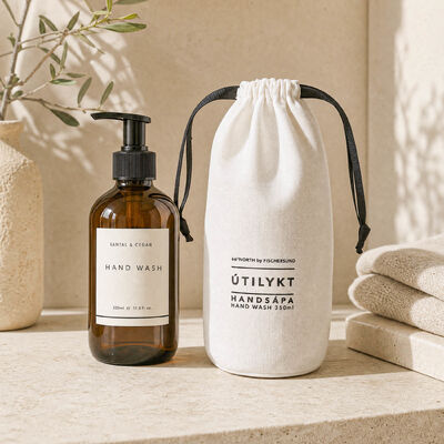Eco-friendly Cotton Linen Packing Bag for Toiletries Custom Round Bottom Cotton Linen Drawstring Hand Wash Dust Pouch with logo