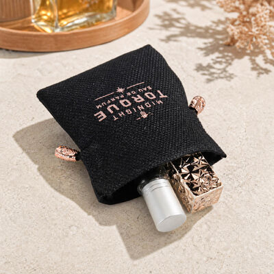 Wholesale Jute Perfume Packaging Drawstring Pouch with logo Organic Black Jute Comb Soap Drawstring Storage Bag