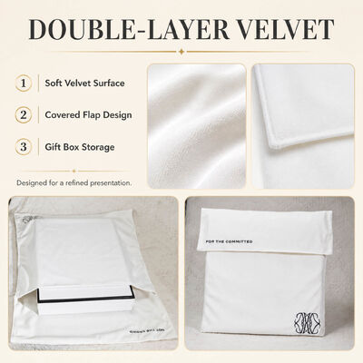 Custom Embroidery Logo Velvet Double Layer Storage Bag With Flap Cover Large Clothing Blanket Bedding Organizer Wholesale OEM