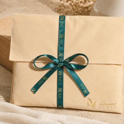 Custom Logo Printing Velvet Envelope Clothing Storage Pouch With Ribbon High Quality Khaki Suede Envelope Bag