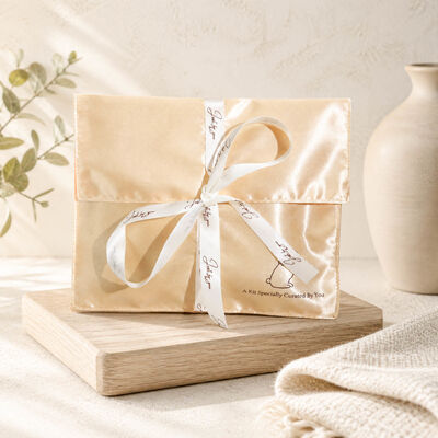Luxury Smooth Satin Envelope Wig Packaging Pouch with Ribbon Custom logo Printing Satin Envelope Cosmetic Gift Bag