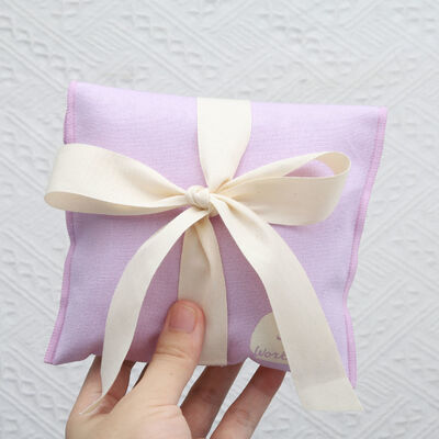 Cotton Canvas Envelope Bag Jewelry Perfume Dust Packaging with Ribbon Bow