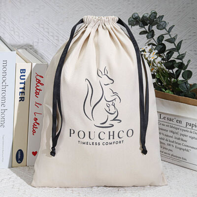 Large Capacity Cotton Twill Clothing Handbag Storage Bag Custom Logo 100% Cotton Drawstring Dust Pouch