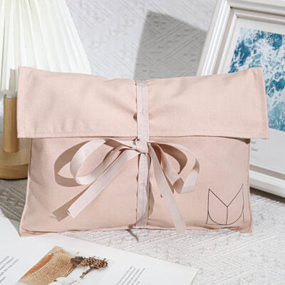 Ribbon Twill Cotton Envelope Bag Recyclable Washable for Clothes