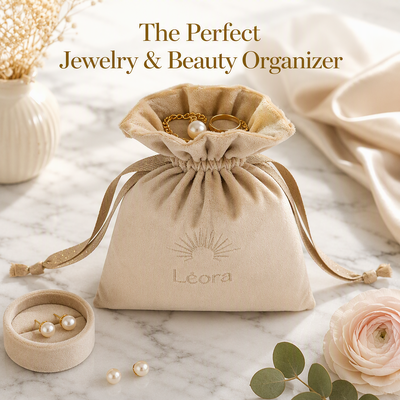 Custom Logo Champagne Drawstring Perfume Dust Bag Soft Velvet Drawstring Cosmetic Storage Pouch