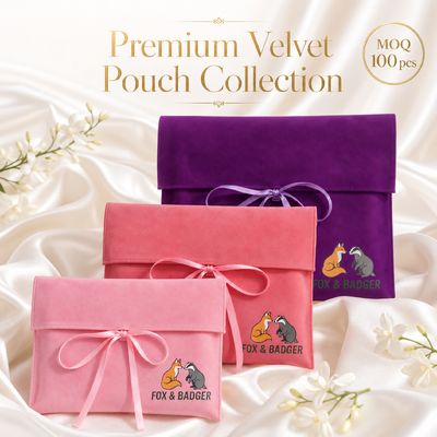 Customized Cute Pattern Suede Envelope Gift Pouch With Bow Elegant Pink Suede Envelope Hair Bundles Underwear Storage Envelope Bag
